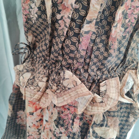 ZimmermannFloral-neckline short dress - Picture 8 of 11